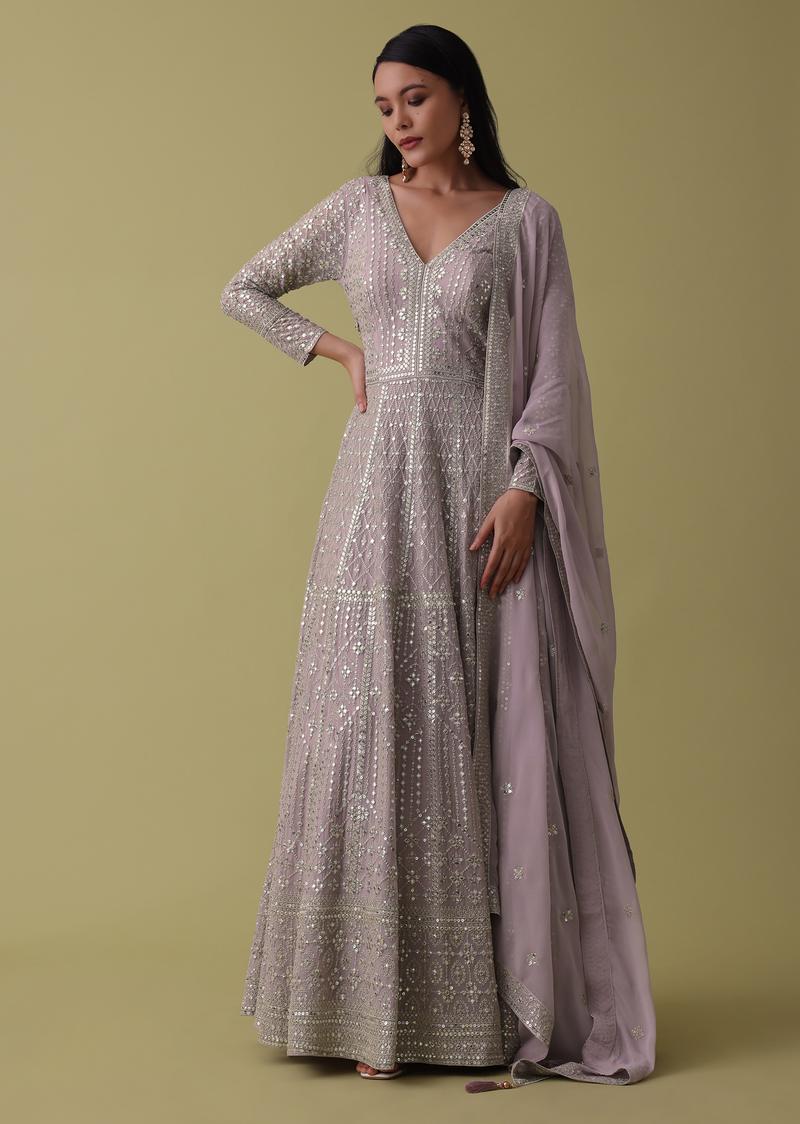 Chintz Embroidered Anarkali Suit In Sequins